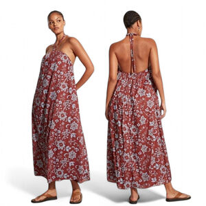 faithfull the brand bergamo maxi dress Faithfull the Brand Bergamo - Brown Floral Print Wrap Maxi